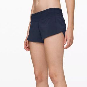 Lululemon Speed Up Low-Rise Short 2.5" Size 4 True Navy